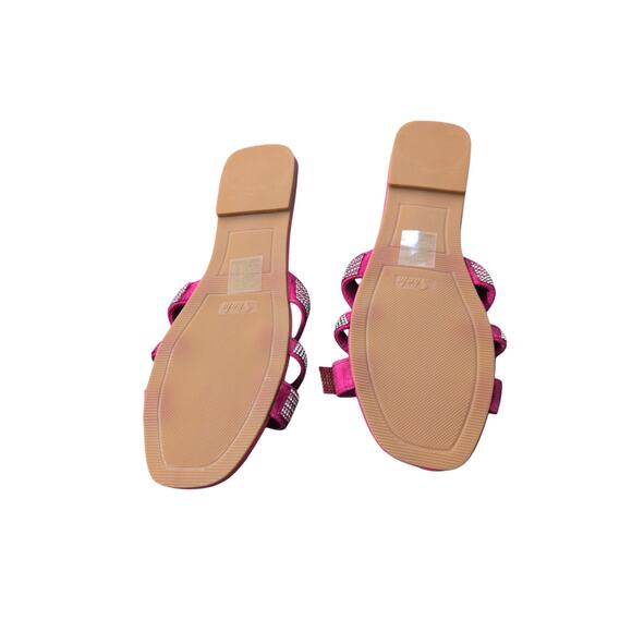 Pink Sandals with crystal details size 10 New - Picture 2 of 2